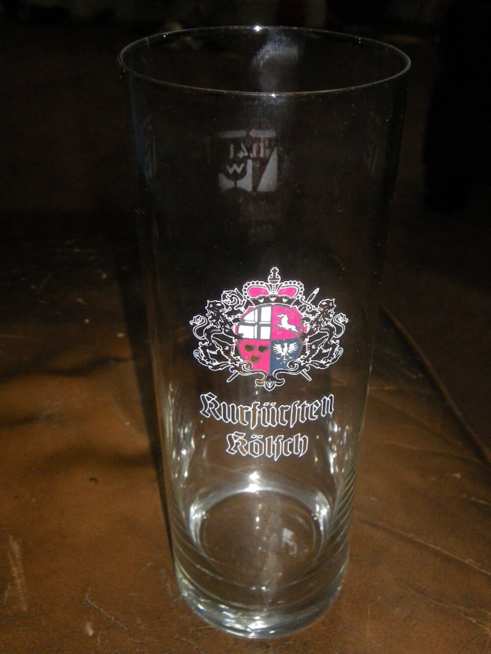 Vintage German 0.4L Tall Beer Glass “Kurfurften Kohch” Coat of Arms
